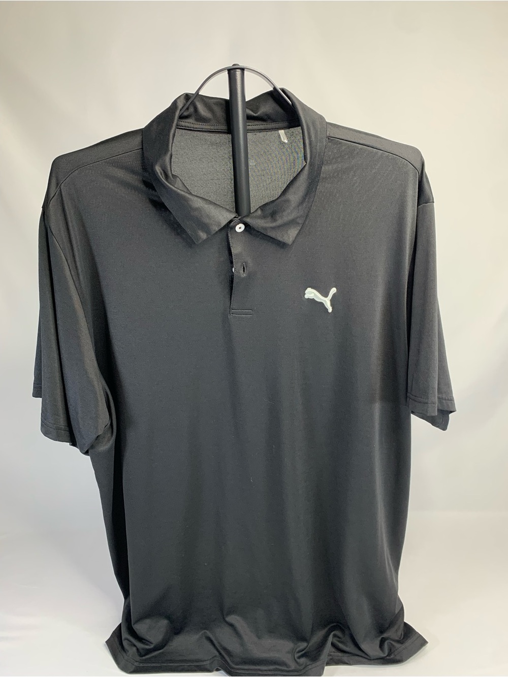 Puma Black Polo with White Puma Logo